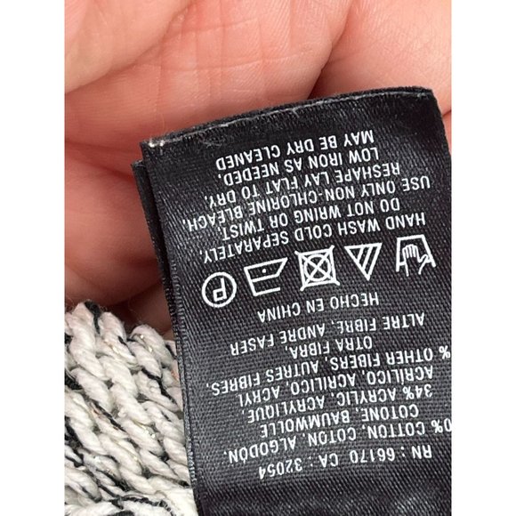 Moth by Anthropologie White Black Open Cardigan with Pockets S/M - Picture 6 of 6